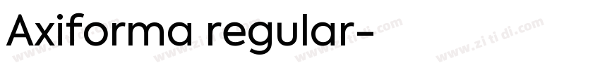 Axiforma regular字体转换